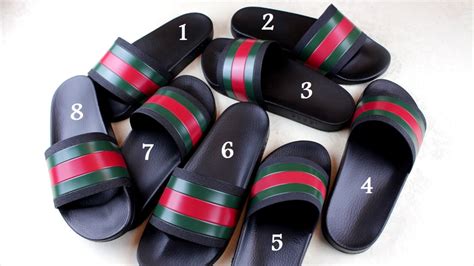 fake vs real gucci flip flops|knock off Gucci sandals.